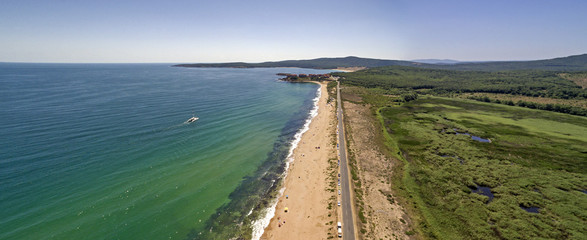 Aerial photo of Dyuni beach, Bulgaria