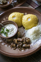 Mamaliga, national dish of Romania