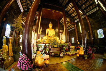 Wat Phan Tao temple in Chiang Mai, Thailand.