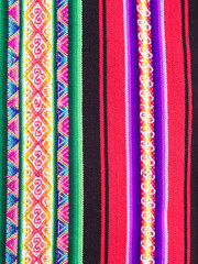 Typical Ethiopian hand-woven colorful fabric