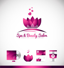 Spa beauty lotus flower logo icon design