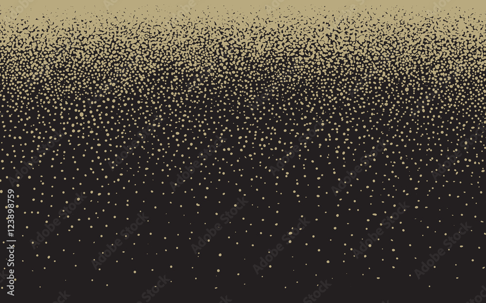 Wall mural rectangle gradient screen tone with golden dots