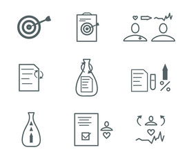 medical flat icons set