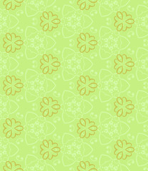Seamless wall-paper with a gentle abstract pattern, green