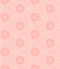 Seamless wall-paper with a gentle abstract pattern, pink