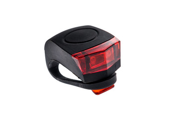 Fototapeta premium Detachable bicycle safety red blinking tail LED light.