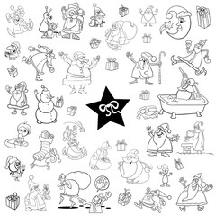 black and white xmas set