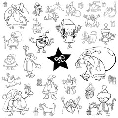 Christmas cartoon set