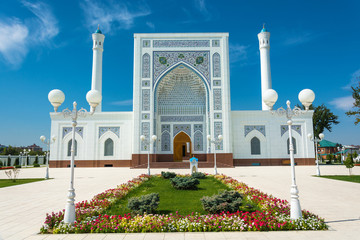 Minor White Mosque in Tashkent, Uzbekistan.