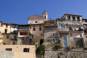 Medieval french village in the mountains near Nice