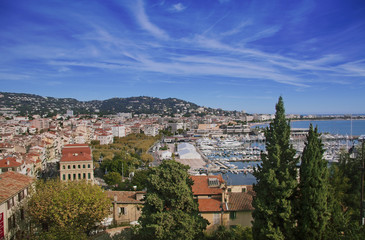 Fototapeta na wymiar Port of Nice from above