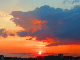 Over the houses sunset