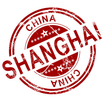 Red Shanghai stamp
