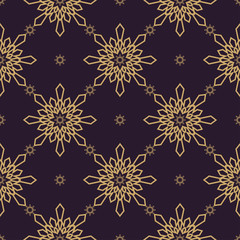 Christmas snowflakes seamless background. 