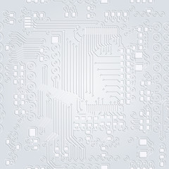 Seamless background of gray in the form of printed circuit board