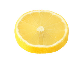 cut lemon fruits isolated on white background with clipping path