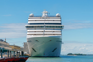 Naklejka premium Venice. Sea passenger port.