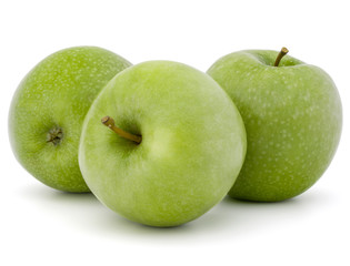 green apple isolated on white background cutout
