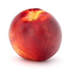 Nectarine fruit isolated on white background close up