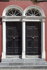 two arched georgian doors