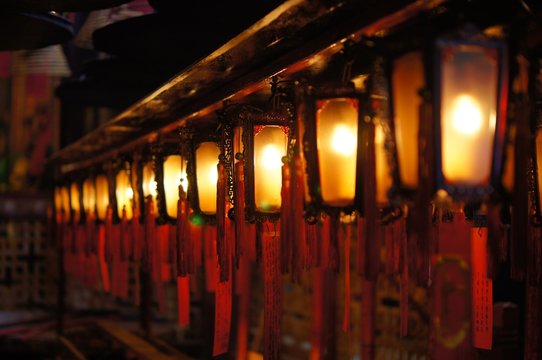 香港文武廟の灯篭