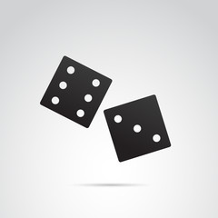 Dice vector icon.