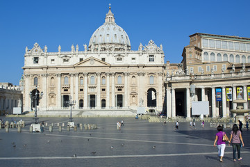 Bazylika świętego Piotra w Rzymie - obrazy, fototapety, plakaty