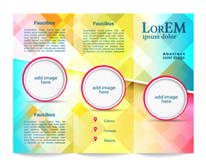 Tri-fold Brochure Template.Corporate business background or cover design can be use for publishing, print and presentation