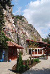 Fototapeta na wymiar Basarbovo rock monastery near Rousse, Bulgaria