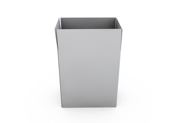 White tall rectangle blank box isolated on white background.3D r