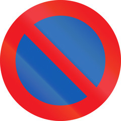 Road sign used in Denmark - No parking