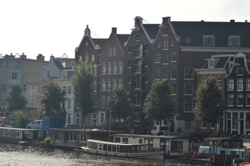 Building beside a canal in Amsterdam