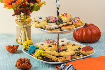 Gourmet assorted holiday cookies.