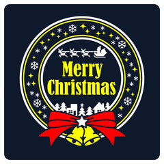 メリークリスマス リース 夜