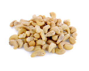 Cashews  isolated on white background