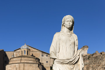 Fototapeta na wymiar Forum Romanum, Statue, Rom, Italien