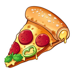 Slice of pepperoni pizza