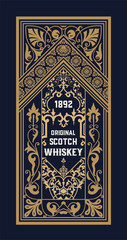 Whiskey design for label and packaging