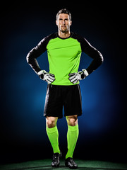 goalkeeper soccer man isolated