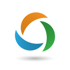 Abstract icon of three elements.