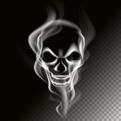 Smoke in skull shape