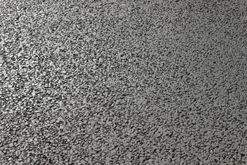 New black asphalt close up.
