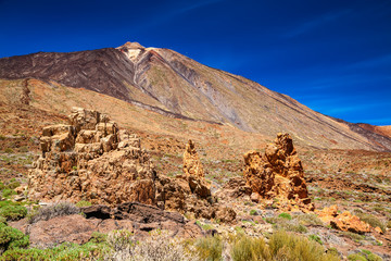 big rocks at the mount Teide National Park