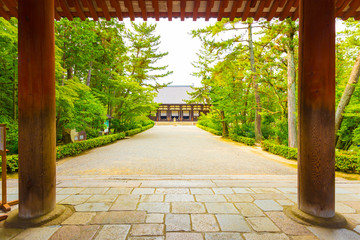 Toshodai-Ji Temple Entrance Pillars Pathway Nara H