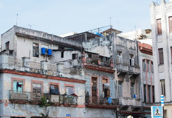 Old buildings in Havana City Cuba