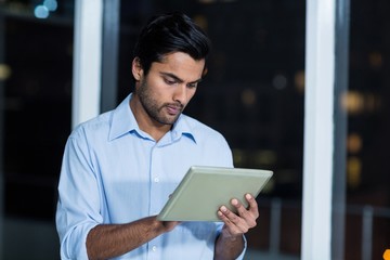 Businessman using digital tablet