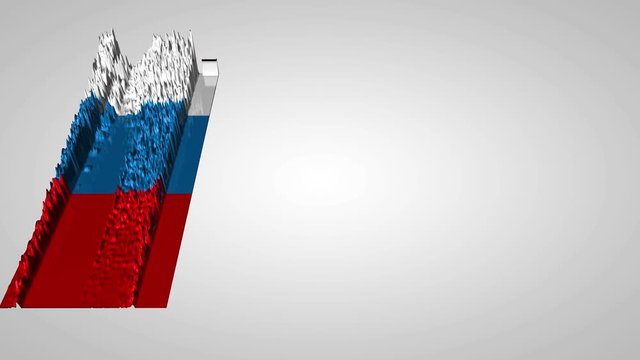 3d sound wave chart textured with the Russian flag which can be used with national anthem (which you can find here: https://en.wikipedia.org/wiki/List_of_national_anthems)