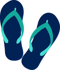 Blue Flip Flops
