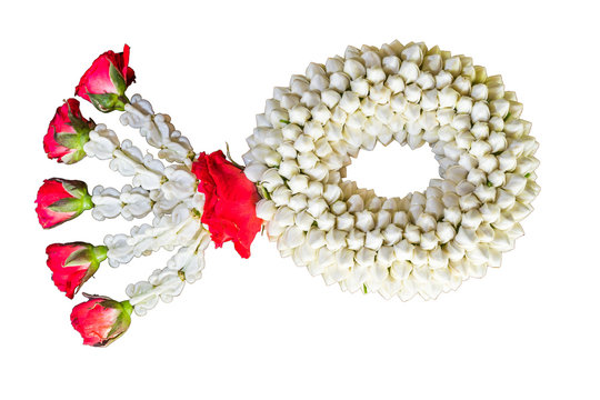 Thai traditional jasmine garland.symbol of Mother's day in thail