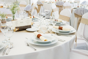 wedding table set